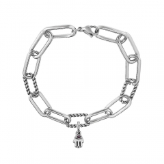 Stainless Steel Me Link Bracelet with Small Charms ML233