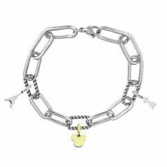Stainless Steel Me Link Bracelet with Small Charms ML110