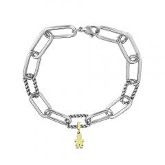 Stainless Steel Me Link Bracelet with Small Charms ML217