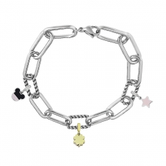 Stainless Steel Me Link Bracelet with Small Charms ML108
