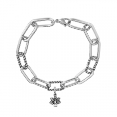 Stainless Steel Me Link Bracelet with Small Charms ML240