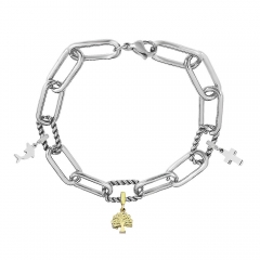 Stainless Steel Me Link Bracelet with Small Charms ML116