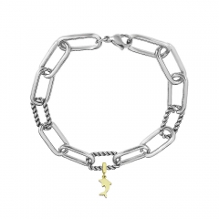 Stainless Steel Me Link Bracelet with Small Charms ML187