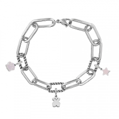 Stainless Steel Me Link Bracelet with Small Charms ML041