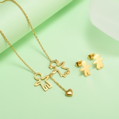 new stainless steel women gold jewelry set  XXXS-0432