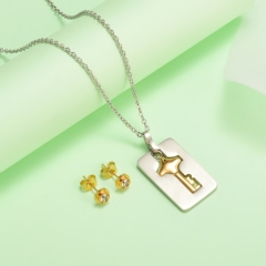 new stainless steel women gold jewelry set  XXXS-0375