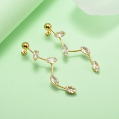 stainless steel gold plated Hoop earrings jewelry for women  XXXE-0292