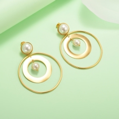 stainless steel gold plated Hoop earrings jewelry for women  XXXE-0297