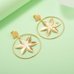 stainless steel gold plated Hoop earrings jewelry for women  XXXE-0299