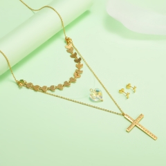 new stainless steel women gold jewelry set  XXXS-0418