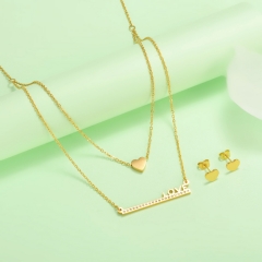 new stainless steel women gold jewelry set  XXXS-0434