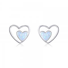 sterling silver women korean cute earrings SCE858