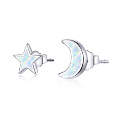 sterling silver women korean cute earrings SCE875