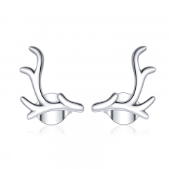 sterling silver designer rhinestone earrings hoop SCE963