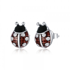 sterling silver designer rhinestone earrings hoop SCE972