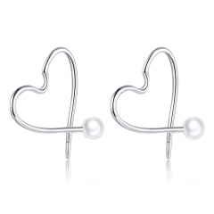 sterling silver designer rhinestone earrings hoop SCE964