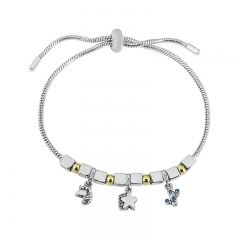 Stainless Steel Adjustable Snake bracelets and charms CL105