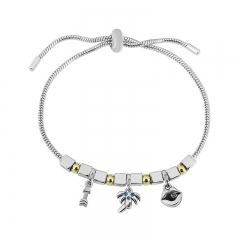 Stainless Steel Adjustable Snake bracelets and charms CL104