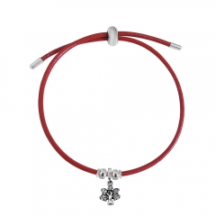 Adjustable Leather Bracelet with Small Charms  PS213