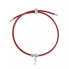 Adjustable Leather Bracelet with Small Charms  PS217