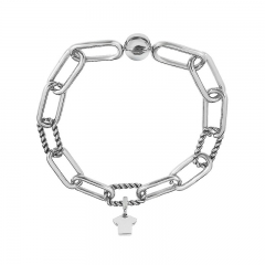 Stainless Steel Women Me Link Bracelet with Small Charms  MY254