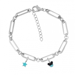 stainless steel cuban bracelet homme jewelry  AML056