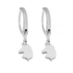 stainless steel hoop earrings women jewelry  PE050