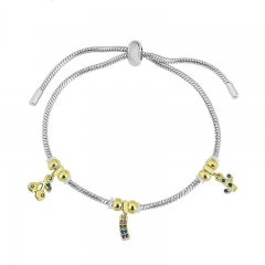 Stainless Steel Adjustable Snake bracelets and charms CL095