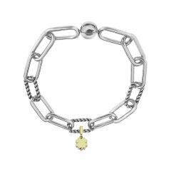 Stainless Steel Women Me Link Bracelet with Small Charms  MY214