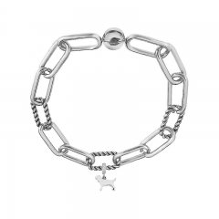 Stainless Steel Women Me Link Bracelet with Small Charms  MY285