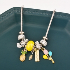 stainless steel charm necklace  NS-0856