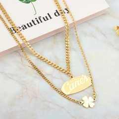 new trendy gold stainless steel women necklace  NS-0901