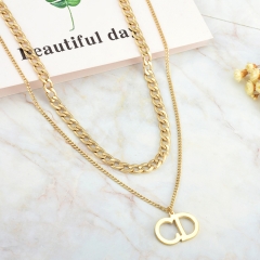 new trendy gold stainless steel women necklace  NS-0906