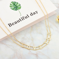 new trendy gold stainless steel women necklace  NS-0908