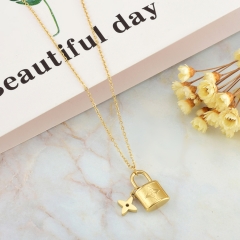 new trendy gold stainless steel women necklace  NS-0880