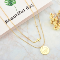 new trendy gold stainless steel women necklace  NS-0873