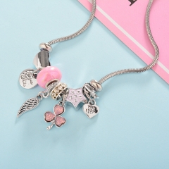 stainless steel charm necklace  NS-0846