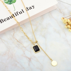 new trendy gold stainless steel women necklace  NS-0889