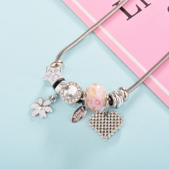 stainless steel charm necklace  NS-0848