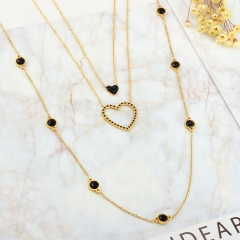 Trendy Stainless Steel Gold Plated Necklace for women XXXN-0050
