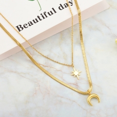 new trendy gold stainless steel women necklace  NS-0897