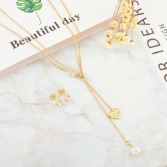 Trendy Stainless Steel Gold Plated Jewelry Set for women XXXS-0566