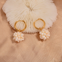 Baroque freshwater pearl earrings ES-2169