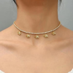 Pearl Brass Pendant Necklace  TTTN-0222
