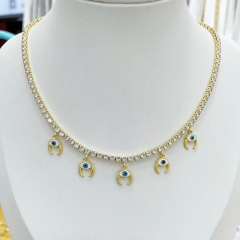 Pearl Brass Pendant Necklace  TTTN-0225