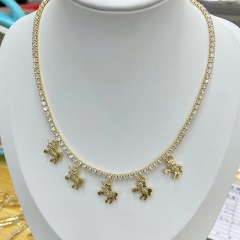 Pearl Brass Pendant Necklace  TTTN-0227