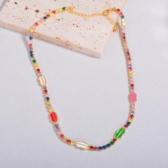 Pearl Brass Pendant Necklace  TTTN-0212