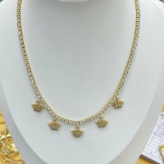 Pearl Brass Pendant Necklace  TTTN-0231