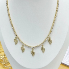 Pearl Brass Pendant Necklace  TTTN-0230