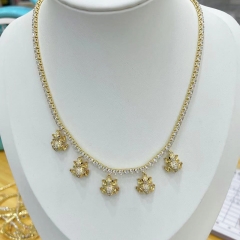 Pearl Brass Pendant Necklace  TTTN-0232